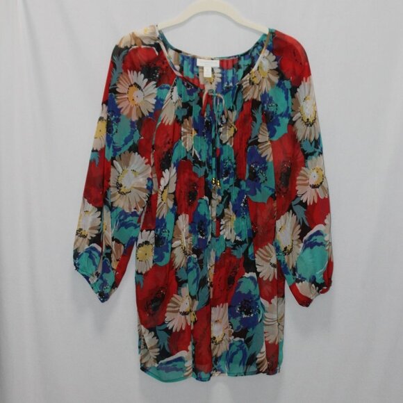 Charter Club Women Floral Multi-color Long Sleeve Top - Picture 8 of 11